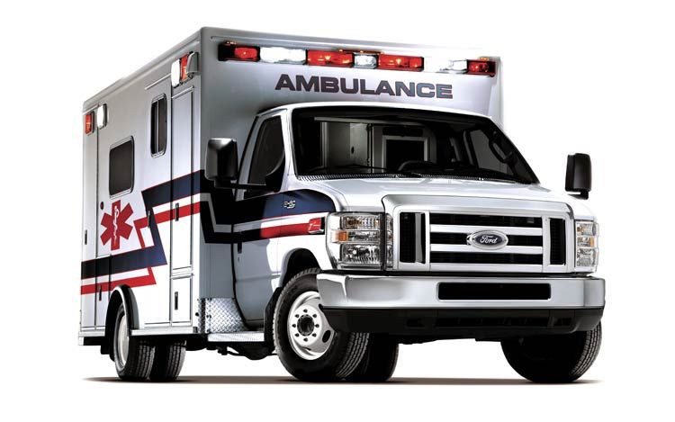 Ambulance car isolated